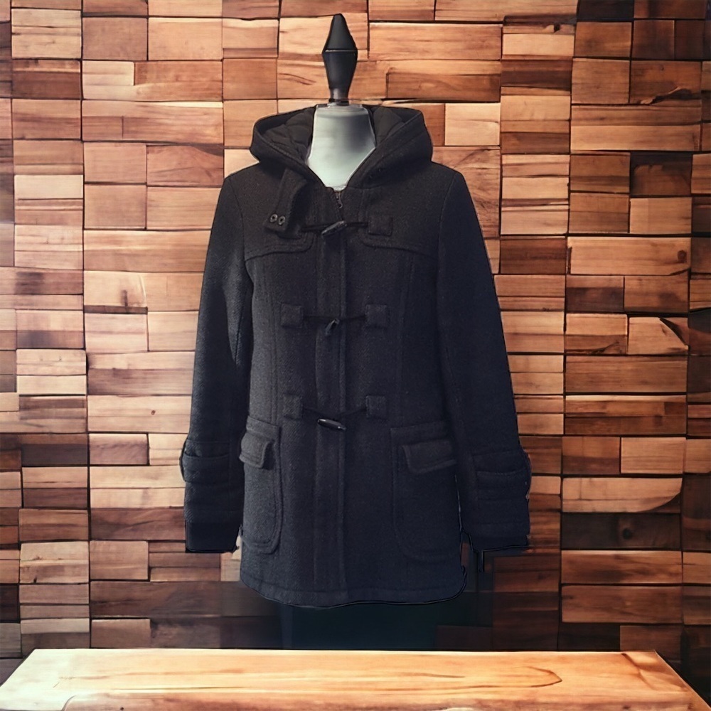 Joe Fresh Toggle Peacoat -NWOT- Grey -Gloverall SzXs 🍁🍂​​​​​ - Picture 10 of 16